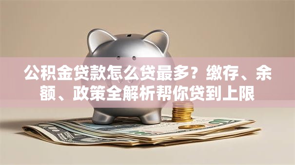 公积金贷款怎么贷最多?缴存、余额、政策全解析帮你贷到上限 公积金贷款怎么贷最多?缴存、余额、政策全解析帮你贷到上限