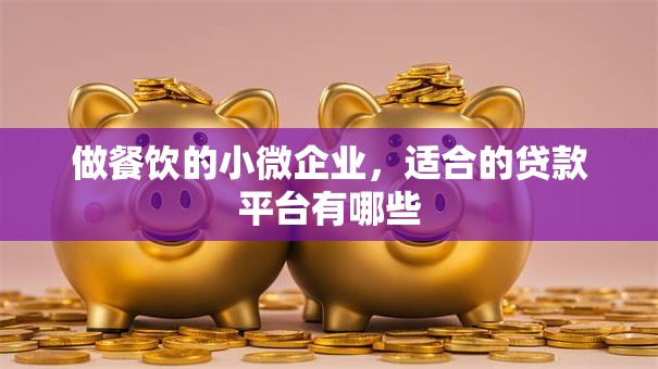 做餐饮的小微企业，适合的贷款平台有哪些