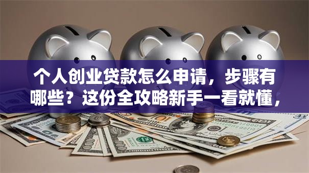 个人创业贷款怎么申请，步骤有哪些？这份全攻略新手一看就懂，赶紧收藏
