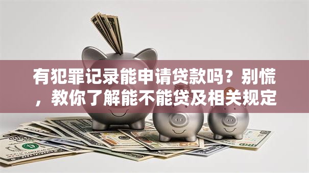 有犯罪记录能申请贷款吗？别慌，教你了解能不能贷及相关规定