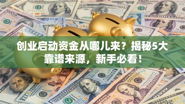 创业启动资金从哪儿来？揭秘5大靠谱来源，新手必看！