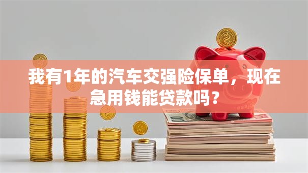 我有1年的汽车交强险保单，现在急用钱能贷款吗？