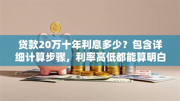 贷款20万十年利息多少？包含详细计算步骤，利率高低都能算明白
