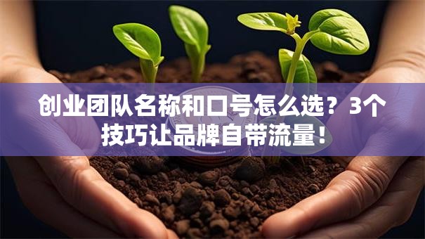 创业团队名称和口号怎么选？3个技巧让品牌自带流量！