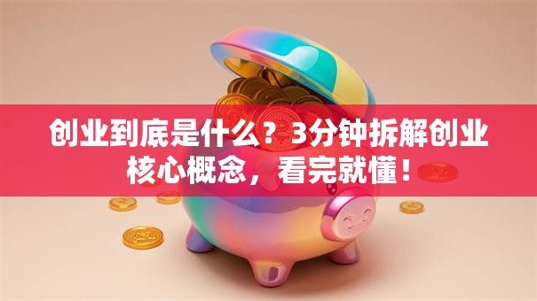 创业到底是什么？3分钟拆解创业核心概念，看完就懂！
