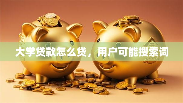 大学贷款怎么贷，用户可能搜索词