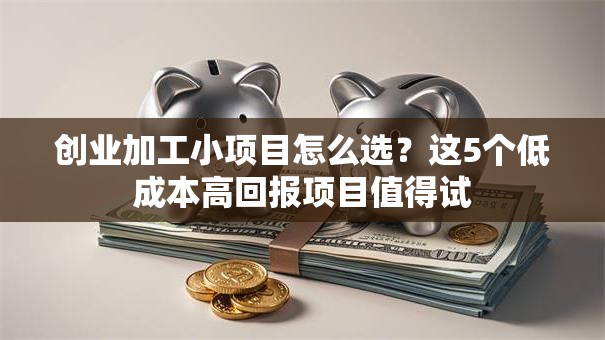 创业加工小项目怎么选？这5个低成本高回报项目值得试