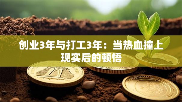 创业3年与打工3年：当热血撞上现实后的顿悟