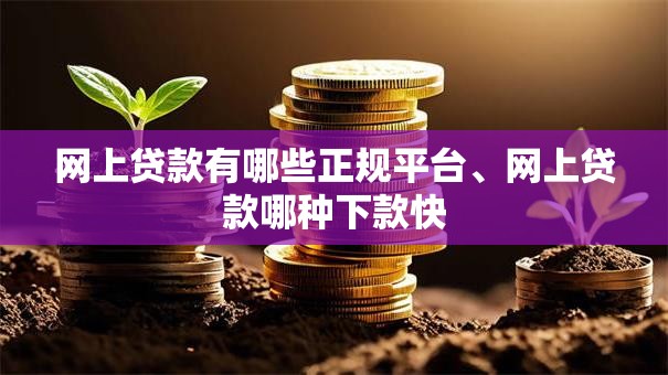 网上贷款有哪些正规平台、网上贷款哪种下款快