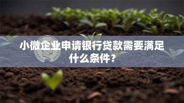 小微企业申请银行贷款需要满足什么条件？
