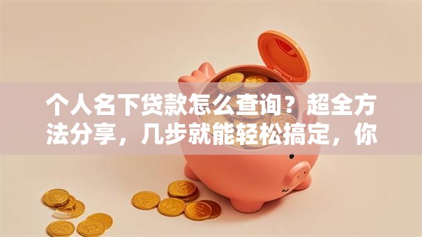 个人名下贷款怎么查询？超全方法分享，几步就能轻松搞定，你也试试！