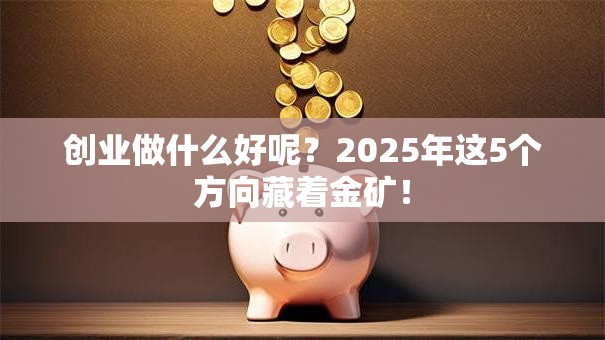 创业做什么好呢？2025年这5个方向藏着金矿！