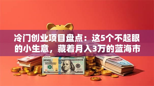 冷门创业项目盘点：这5个不起眼的小生意，藏着月入3万的蓝海市场