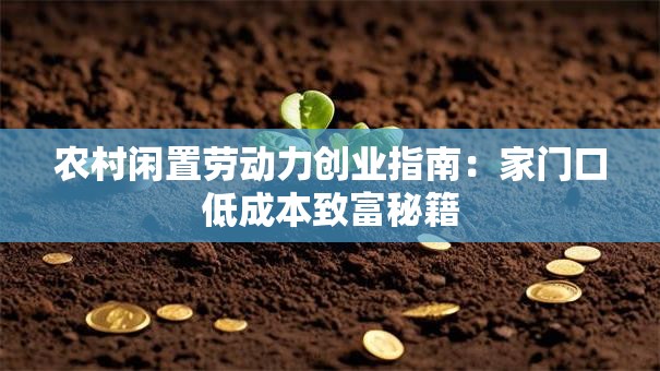 农村闲置劳动力创业指南：家门口低成本致富秘籍