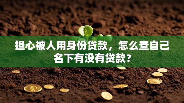 担心被人用身份贷款，怎么查自己名下有没有贷款？