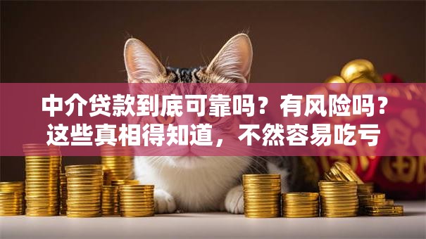 中介贷款到底可靠吗？有风险吗？这些真相得知道，不然容易吃亏！