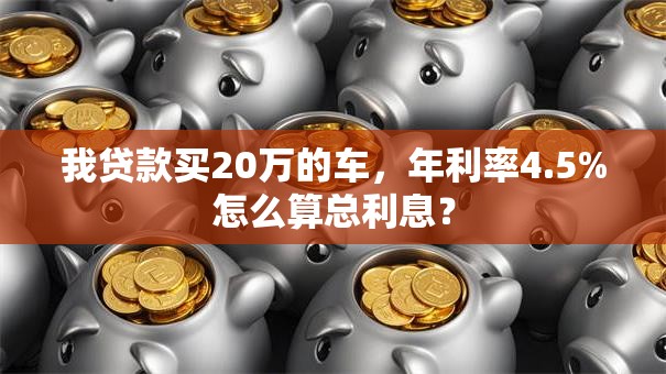 我贷款买20万的车，年利率4.5%怎么算总利息？