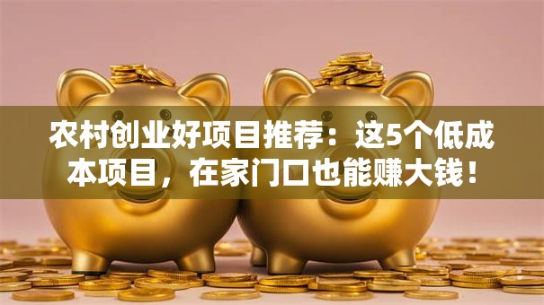农村创业好项目推荐：这5个低成本项目，在家门口也能赚大钱！