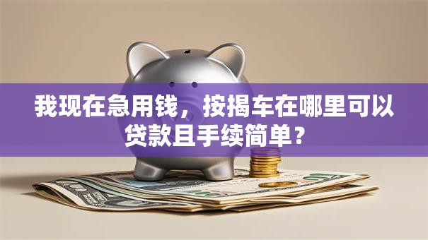 我现在急用钱，按揭车在哪里可以贷款且手续简单？