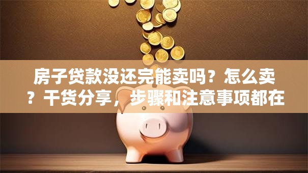 房子贷款没还完能卖吗？怎么卖？干货分享，步骤和注意事项都在这