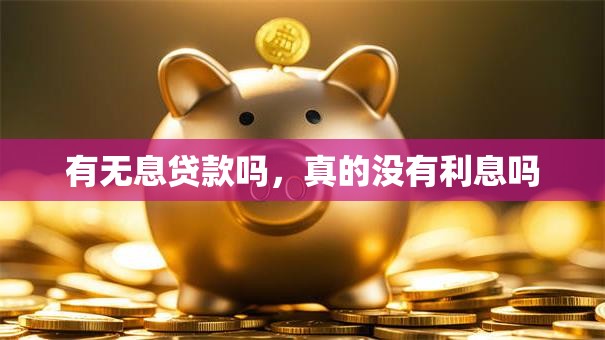 有无息贷款吗，真的没有利息吗