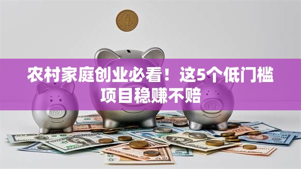 农村家庭创业必看！这5个低门槛项目稳赚不赔