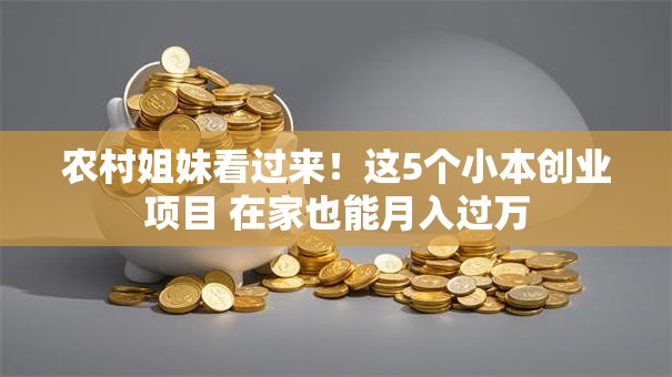 农村姐妹看过来！这5个小本创业项目 在家也能月入过万