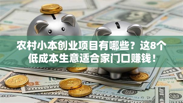 农村小本创业项目有哪些？这8个低成本生意适合家门口赚钱！
