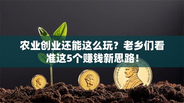 农业创业还能这么玩？老乡们看准这5个赚钱新思路！
