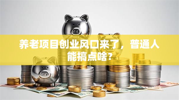 养老项目创业风口来了，普通人能搞点啥？
