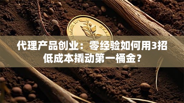 代理产品创业：零经验如何用3招低成本撬动第一桶金？