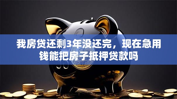 我房贷还剩3年没还完，现在急用钱能把房子抵押贷款吗