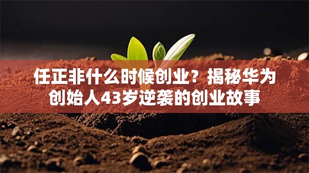 任正非什么时候创业？揭秘华为创始人43岁逆袭的创业故事