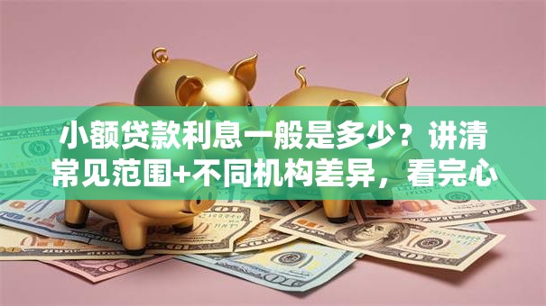 小额贷款利息一般是多少？讲清常见范围+不同机构差异，看完心里有数