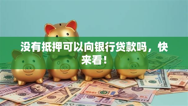 没有抵押可以向银行贷款吗，快来看！