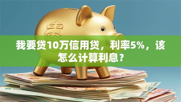 我要贷10万信用贷，利率5%，该怎么计算利息？
