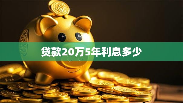 贷款20万5年利息多少