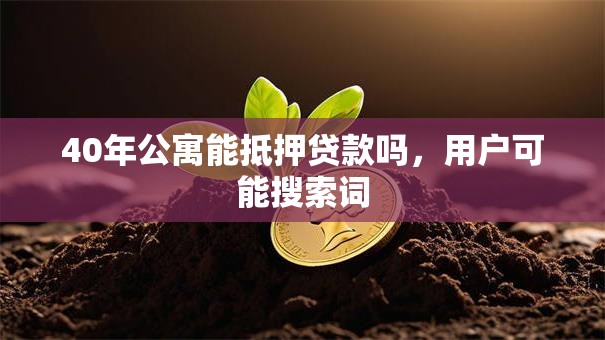 40年公寓能抵押贷款吗，用户可能搜索词