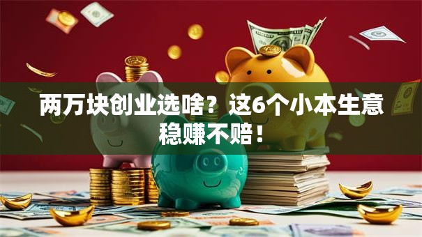 两万块创业选啥？这6个小本生意稳赚不赔！