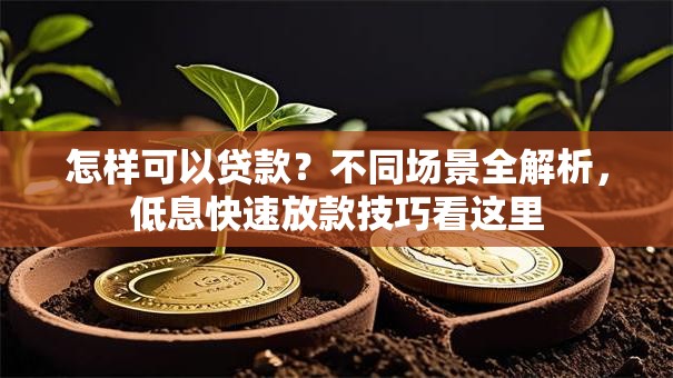 怎样可以贷款？不同场景全解析，低息快速放款技巧看这里