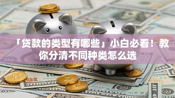 「贷款的类型有哪些」小白必看！教你分清不同种类怎么选
