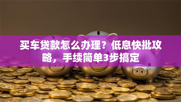 买车贷款怎么办理？低息快批攻略，手续简单3步搞定