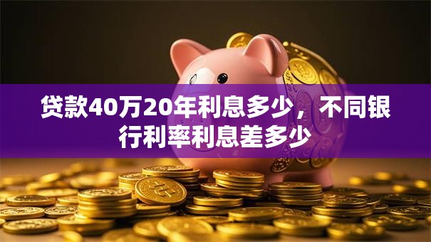 贷款40万20年利息多少，不同银行利率利息差多少