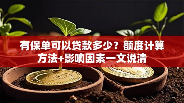 有保单可以贷款多少？额度计算方法+影响因素一文说清