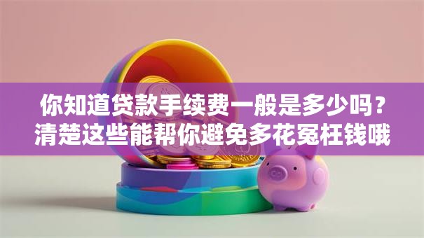 你知道贷款手续费一般是多少吗？清楚这些能帮你避免多花冤枉钱哦