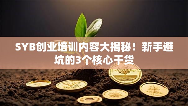 SYB创业培训内容大揭秘！新手避坑的3个核心干货
