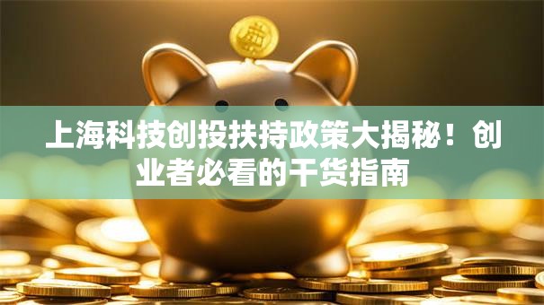 上海科技创投扶持政策大揭秘！创业者必看的干货指南