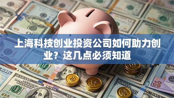 上海科技创业投资公司如何助力创业？这几点必须知道