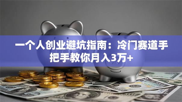 一个人创业避坑指南：冷门赛道手把手教你月入3万+