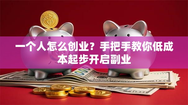 一个人怎么创业？手把手教你低成本起步开启副业